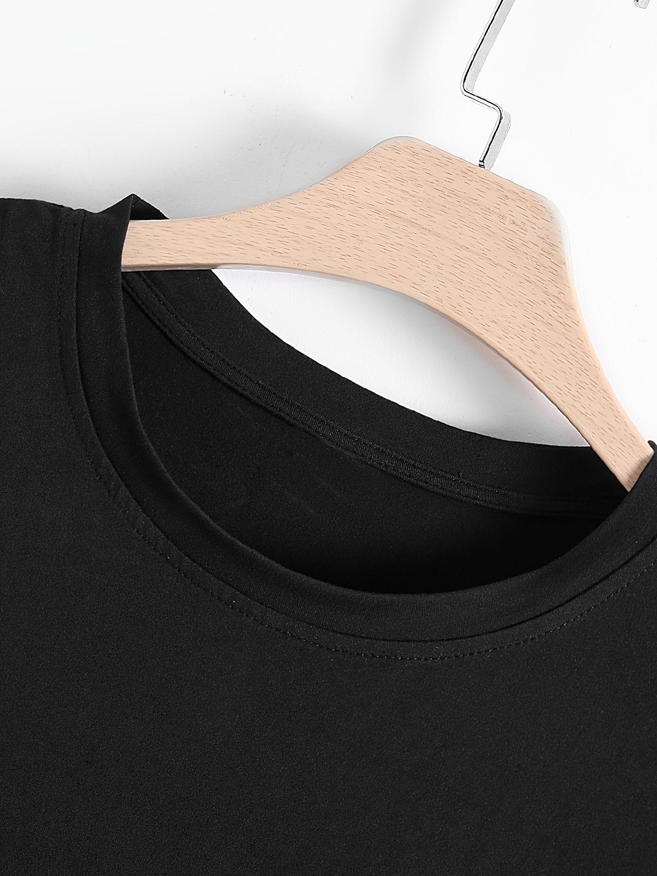 Men's Fashion Round Neck Casual Short Sleeve T-Shirt, Summer Comfortable Flag Print Outdoor Tee, 5 Pack, Perfect for Boyfriend Daily Wear