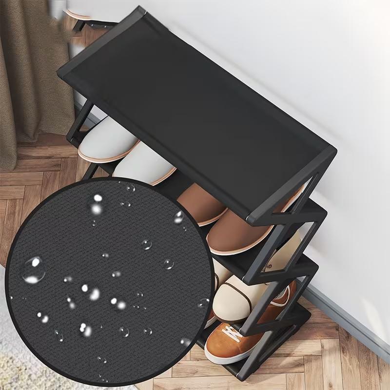 4 Layer Simple Shoe Rack, Shoe Shelf Organizer, Stackable Space Saving, Living Room Bedroom Universal Storage, Easy Assembly, 5 Colors, 2 Styles, Shoe Rack Organizer