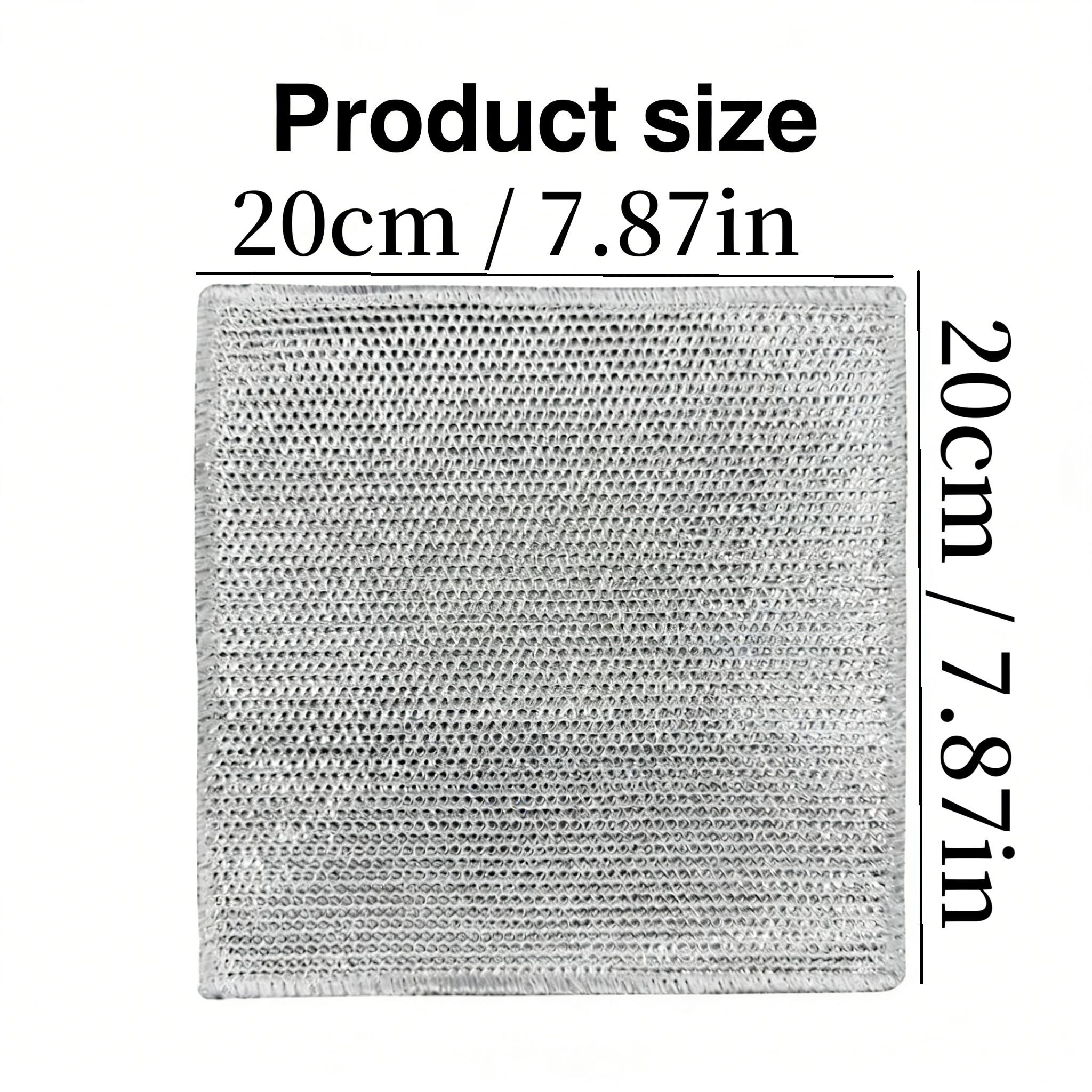 10 Counts Non Scratch Wire Dishcloth Multipurpose Wire Dishwashing Rag Metal Scrubbers for  for Wet and Dry Cleaning, 2-Layer Kitchen Cleaning Cloth Cleaning Tool Scrubbing Pad Steel Household Stainless Scouring Pad