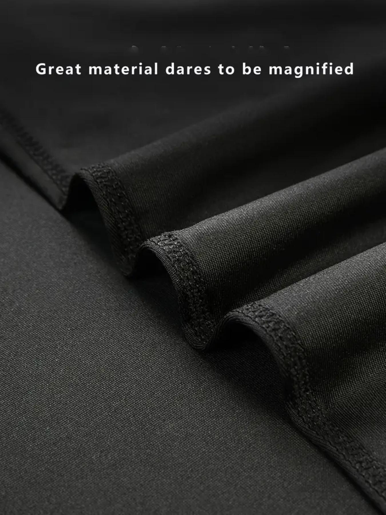 Men's Quick-Dry Stretch Fitness Shirt - High Neck Long Sleeve Workout Top, Moisture-Wicking Tight-Fit Gym & Boxing Shirt with Stretchy Fabric for All Seasons, Athletic Performance Apparel, Sporty Activewear Top, Gym Clothes, Compression Sports Top