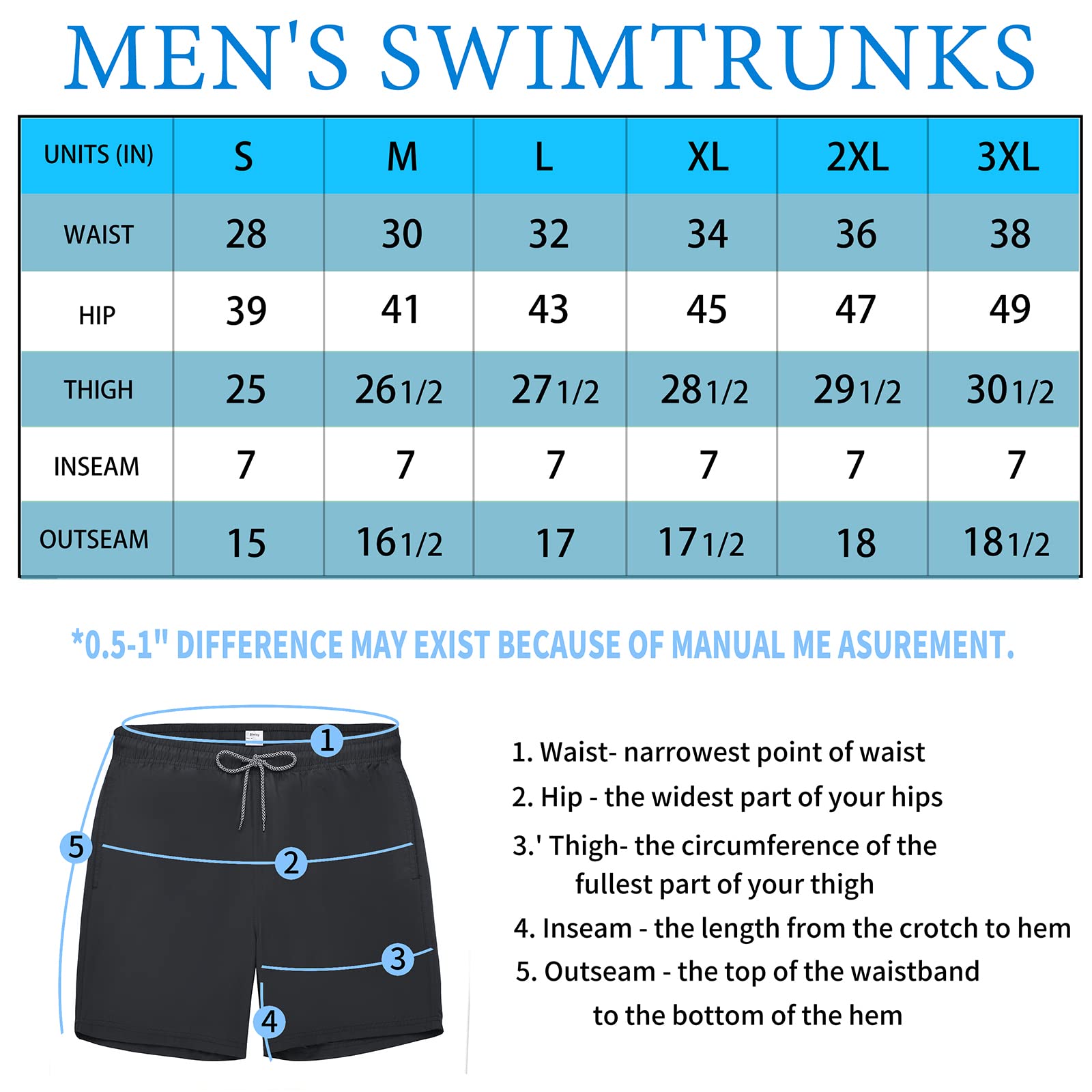 Mens Swimming Shorts Quick Dry Beach Trunks Swimwear with Mesh Lining  Breathable Mens Bathing Suits blue high waisted Swimming Shorts Mesh Lining Clothing Activewear