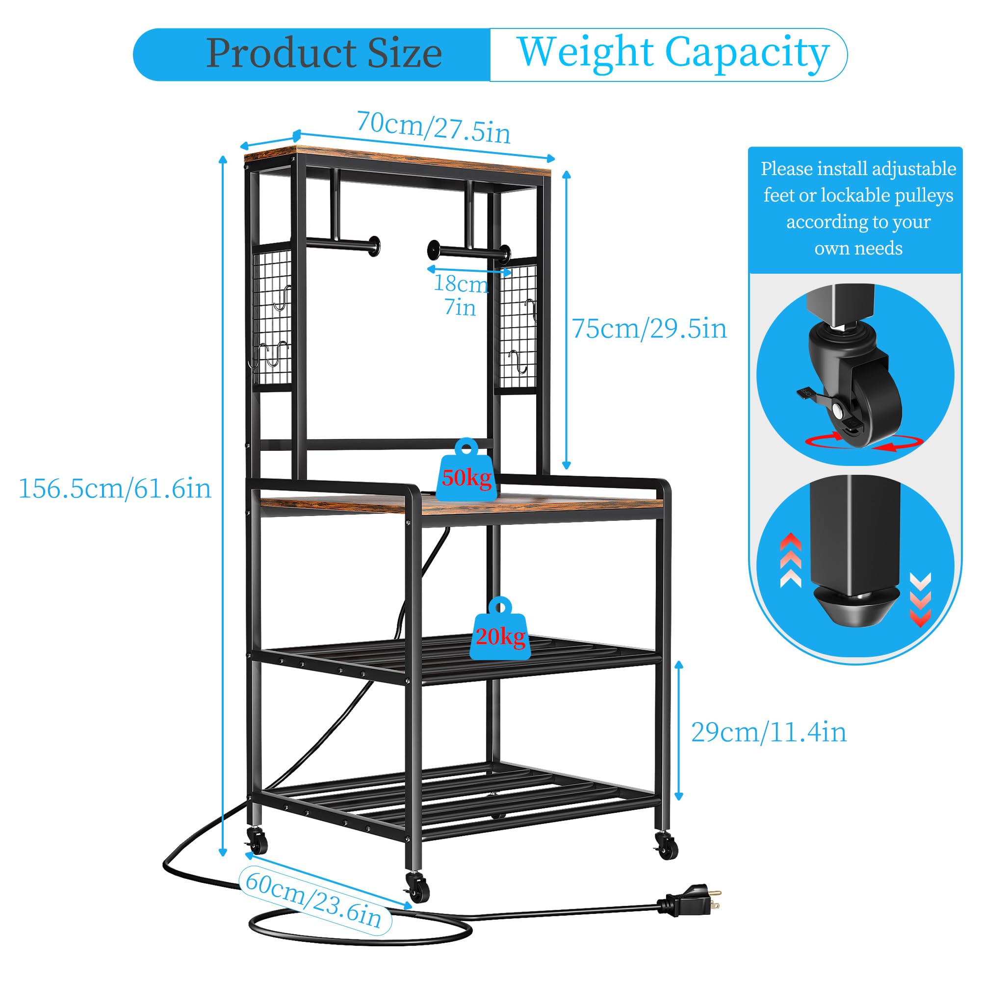 3D Printer Stand with Filament Storage, Heavy Duty 3D Printer Table with Charging Station, Rolling Printer Cart Filament Storage Rack for PLA, ABS, PETG for Workshop/Office/Garage for Halloween, Christmas, Thanksgiving, New Year furniture