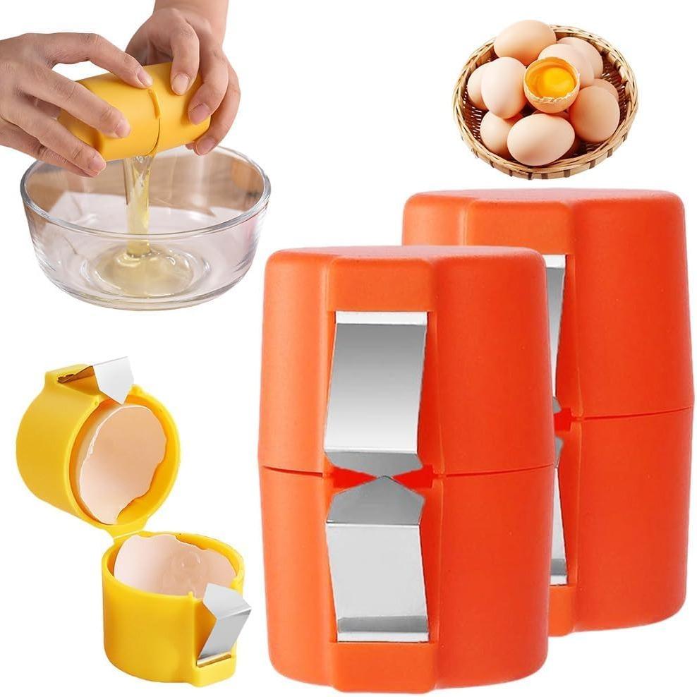 Egg Shell Opener, Egg Separator, Handheld Egg Beater, Multi-Functional Egg Cutter, Kitchen Gadget for Hard Boiled Eggs, Baking Tools, Utensils