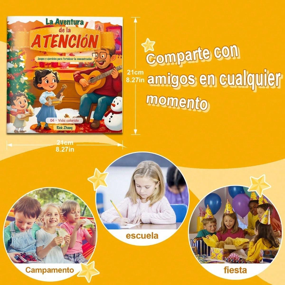 "Find and Discover" is a collection of books featuring hidden objects and observation challenges, with five themes to choose from: Animal World / Travel Adventure / Busy City / Colorful Life / Happy Park. It's screenless.