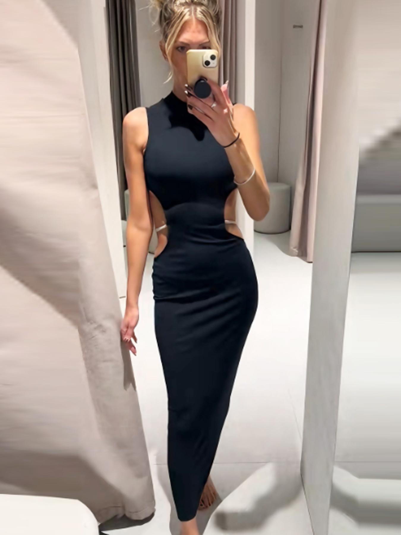 Sexy Black Cutout Dress Women's Dress Elegant Party Dresses Ladies Fashion Rhinestones O-Neck Sleeveless Maxi Vestidos Formal Wear Evening Gowns Elegant Party Dresses Mujer Club & Date Events Dresses - TikTok Shop Sexy Black Cutout Dress Women's Dress Elegant Party Dresses Ladies Fashion Rhinestones O-Neck Sleeveless Maxi Vestidos Formal Wear Evening Gowns Elegant Party Dresses Mujer Club & Date Events Dresses - TikTok Shop