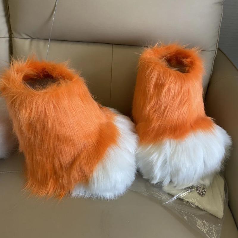 New Kig Fursuit Cosplay Paw Shoes Furry Fursuit Cosplay Rubbit Cat Boots Cute Fluffy Animal Manga Party Cos Wearable Costume