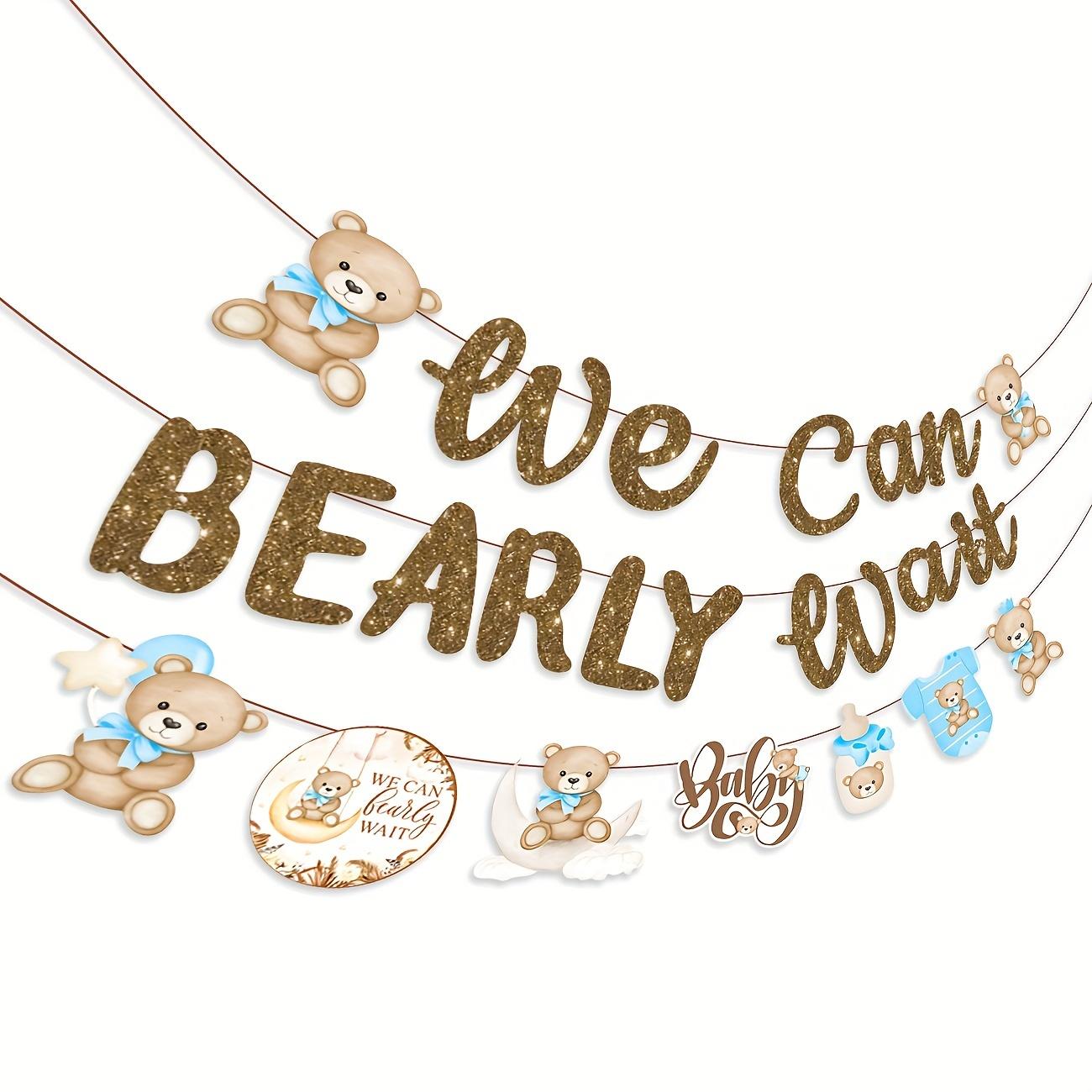 We Can Bearly Wait Banners, Bear Babyshower Banner, Teddy Bear Baby Shower Decorations, Bear Birthday Party Supplies