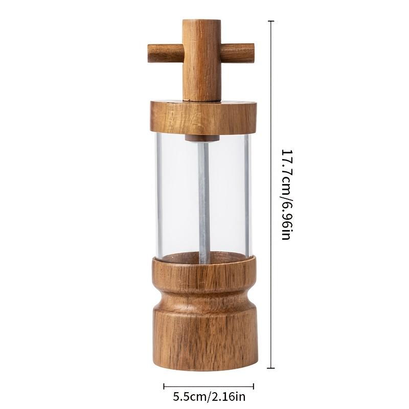 1pc Creative Manual Coffee Grinder Acrylic Clear for Home Kitchen Adjustable Coarseness Handheld Coffee Mill Fresh Grinding Device