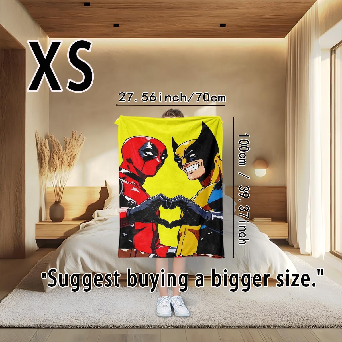 Deadpool Creative Digital Print Flannel Blanket, Thanksgiving Valentine Christmas Gift, Holiday Gift Throw Blanket, Multi-Purpose Outdoor Travel Blanket