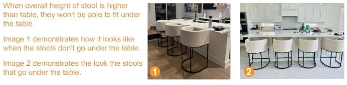 CHAIRUS  Counter Height Bar Stools, 24'' Modern Barrel Counter Height Stools, Linen Barstool with Backrest and Arms,Bar Chairs with Black Metal Frames and Footrest,Upholstered Accent Bar Stools for Kitchen Island, Dining Room,Cream