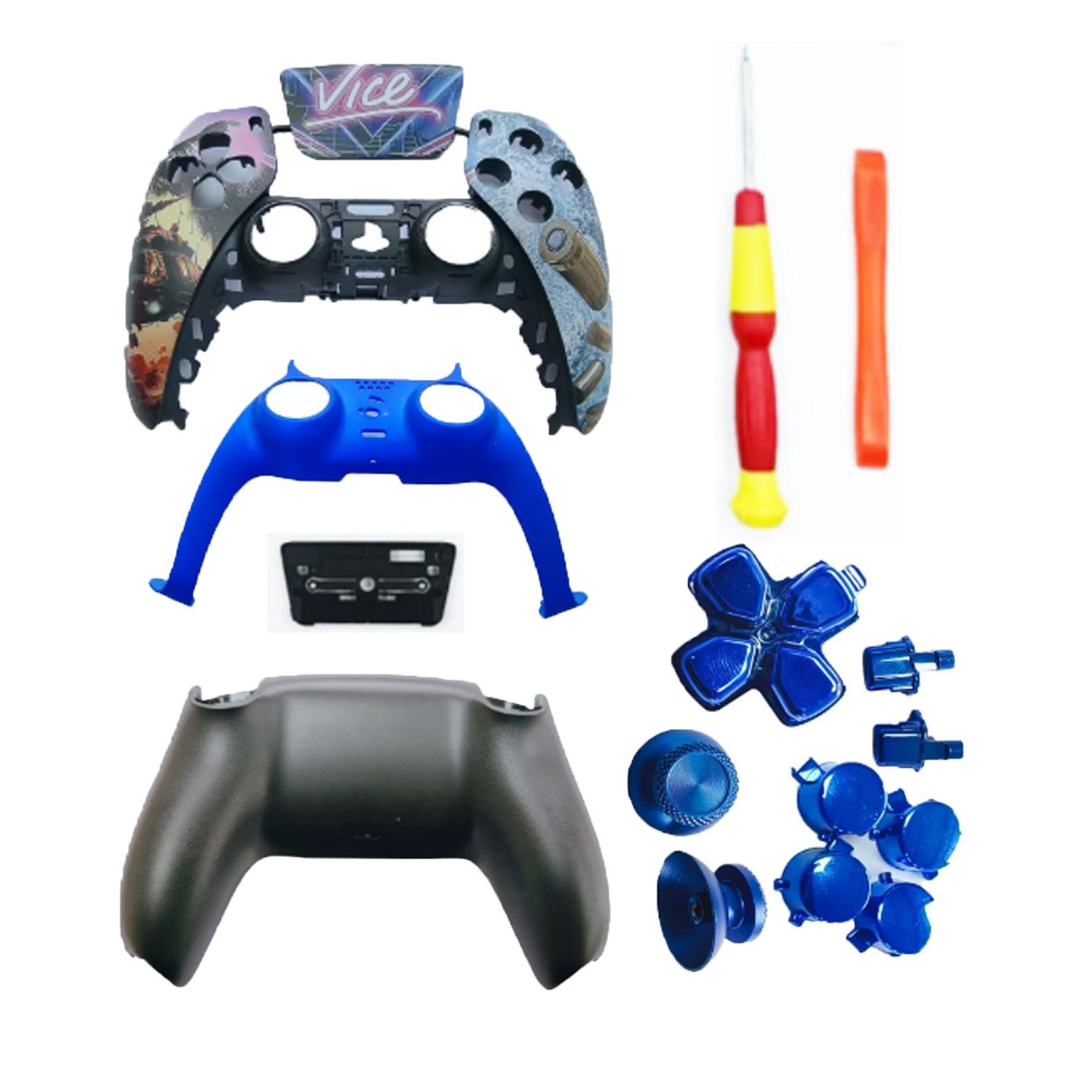 Ps5 Game Controller Replacement Shell Cover, Creative Ip Bottom Shell Decorative Strip, Compatible with Ps5 Handheld Console Accessories