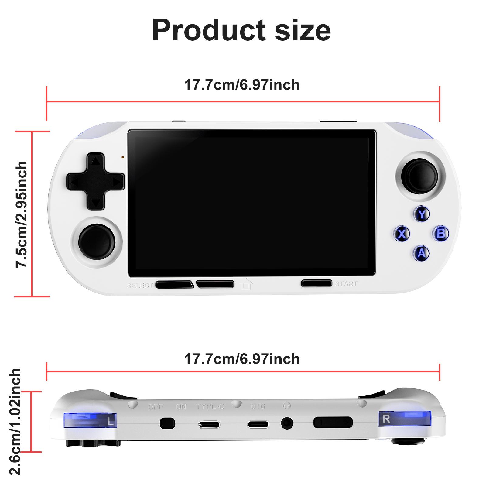 GAMINJA 4.5 Inch Classic Composite Game Console, Dual 360° Joysticks, 14+ Emulators, 12000+ Games, Portable for Home, Travel, Holiday Gifts
