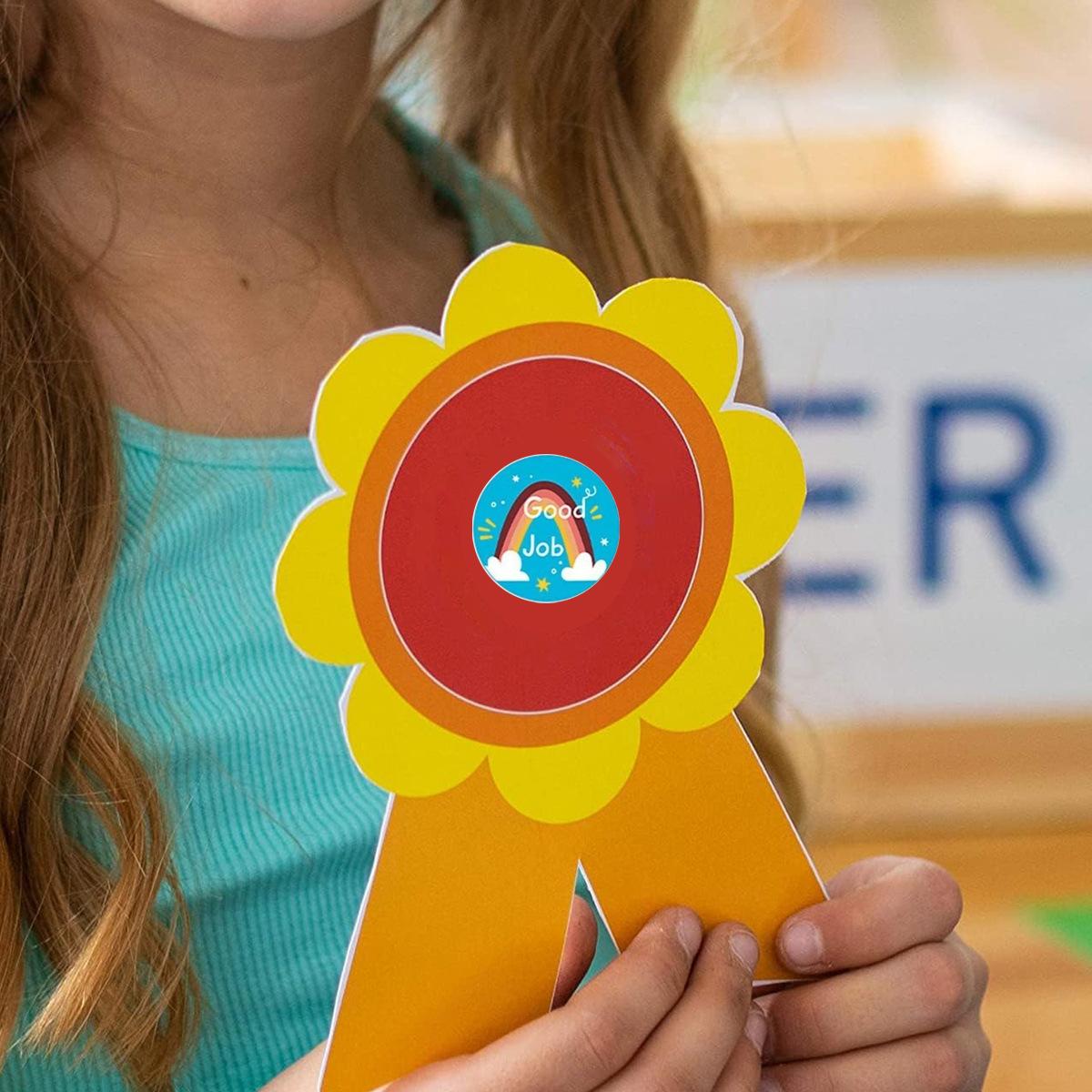 Cute Cartoon Reward Stickers Roll (500 Pieces), School Family Training Incentive Stickers, Gift Decorative Sealing Stickers