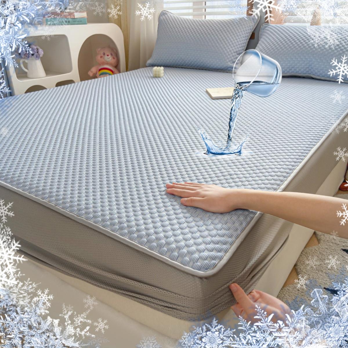 2/3 pcs waterproof and cool mattress cover, Cooling mattress protector, Bed protector, cool and breathable mattress cover, anti sweat, anti stain, anti pet scratch, suitable for hot sleepers and night sweats, multiple sizes and colors