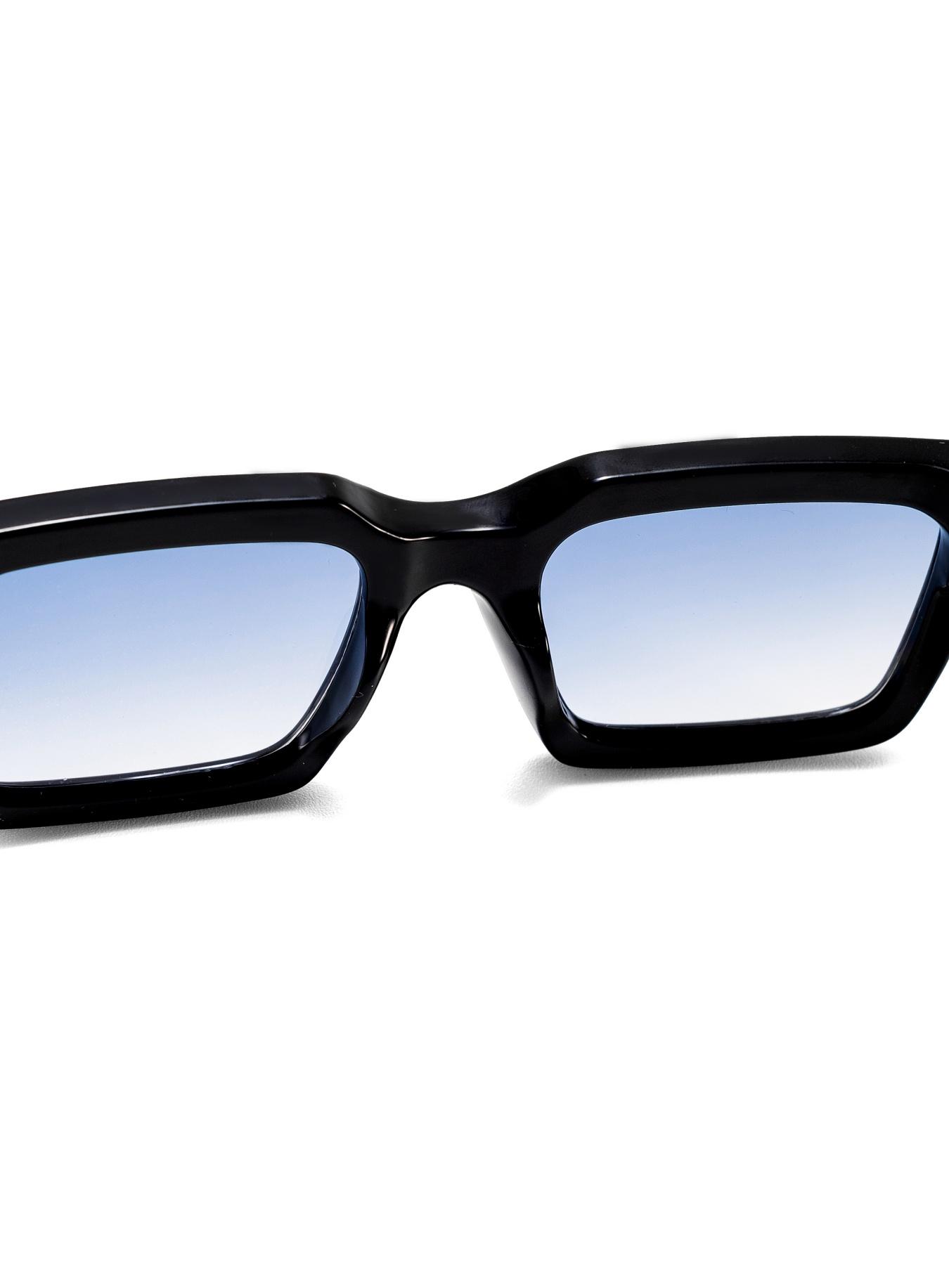 CATERSIDE Vintage Rectangular Thick Frame Sunglasses, Elegant PC+cp Material, Unisex Travel Beach Driving Photography Props Gift