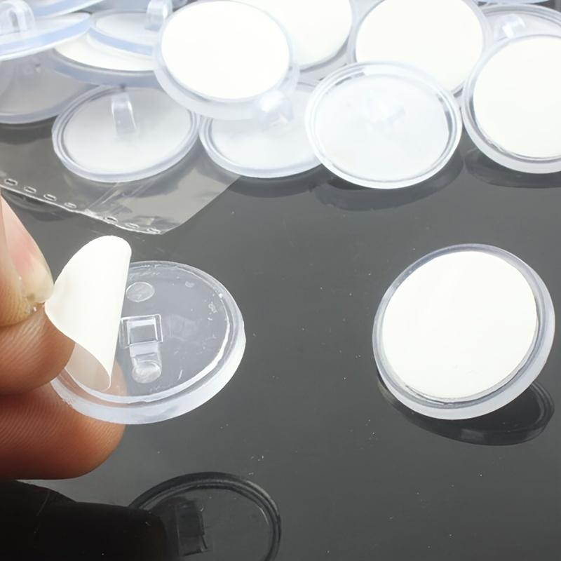 50-Pack Transparent Plastic Wall Mount Self Adhesive Hooks with Strong Adhesive – Easy to Install, Seamless, Ideal for Party Decorations, Home DIY Projects – Fashionable Hanging Solutions