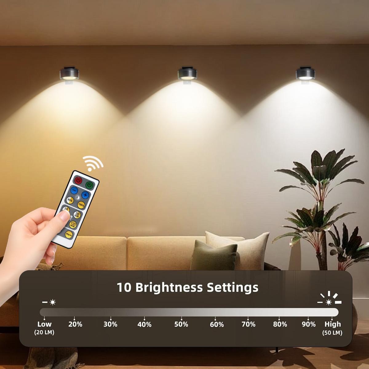 Wireless LED Wall Light Art Display Lamp, Remote Dimming and Timer, Light Dimmable, 3 Lighting Modes, Frame Art Portrait, Picture Frame Light, Ceiling Decorative Disk Lamp