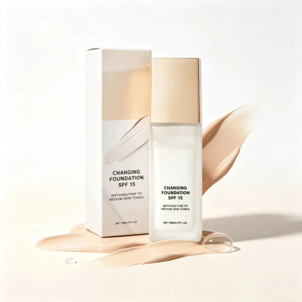 Hydrating Long-Wear Foundation - Lightweight Natural Base Makeup for Daily Use, Covers Skin Blemishes, Comfortable Moisturizing BB Cream