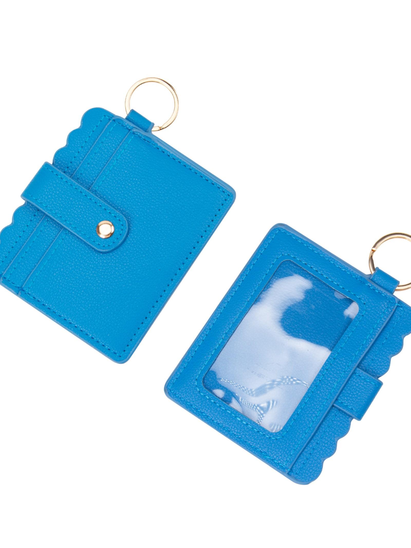 New PU Leather Keychain Wallet, Multi-Card Holder, Bank Card Clip, Student Bus ID Card Case, Coin Credit Card Key Chain