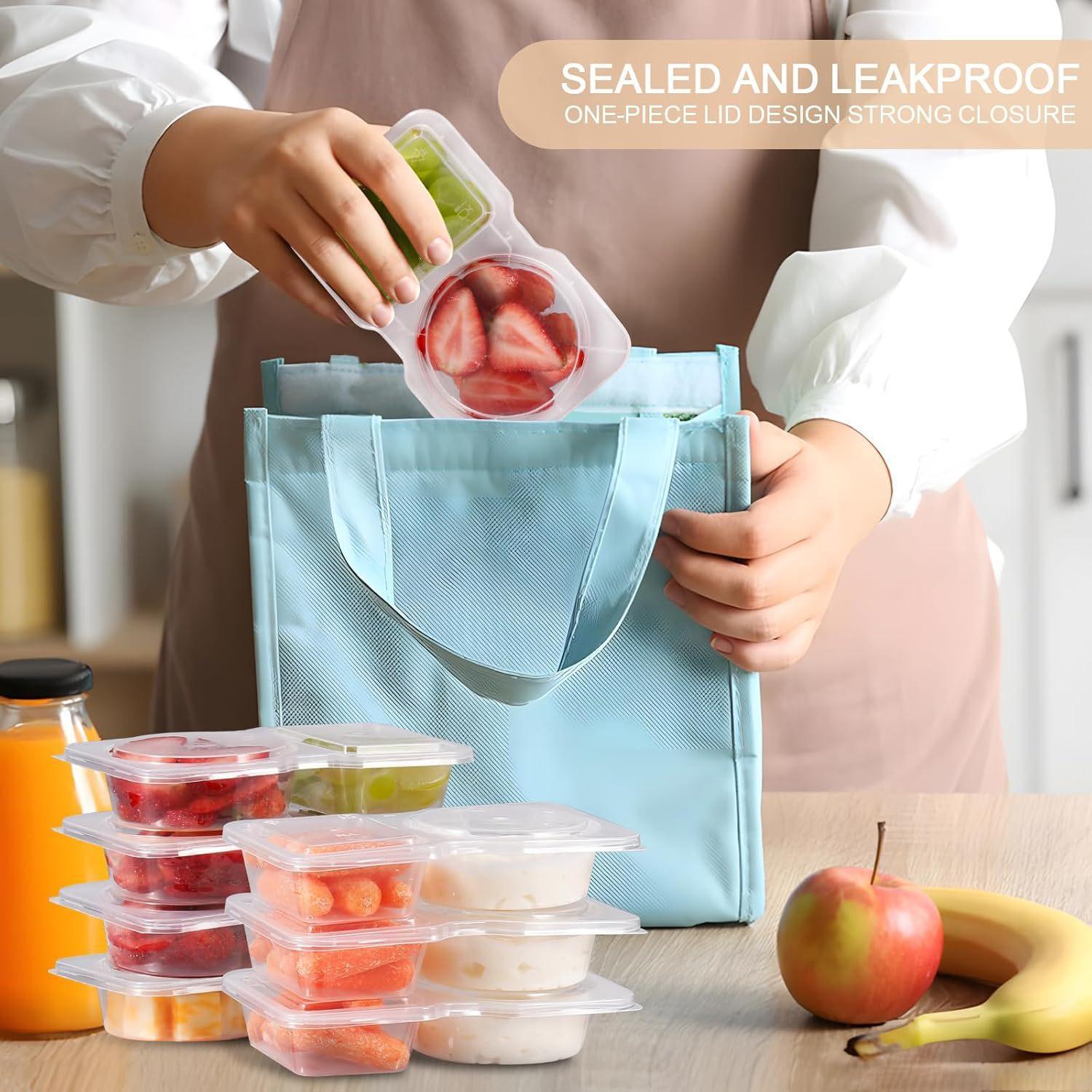 20PCS 40PCS Double Compartment Snack Containers Reusable Lids Snackle Box for Travel Camping Work Daily Use 20PCS 40PCS Double Compartment Snack Containers Reusable Lids Snackle Box for Travel Camping Work Daily Use