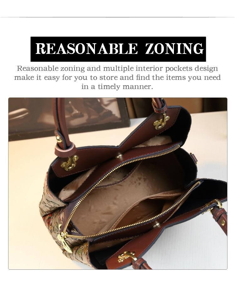 Vintage Commuter Classic Floral Design Handbag, Premium Shoulder Bag for Women, Fashion Crossbody Bag, Stylish and Durable