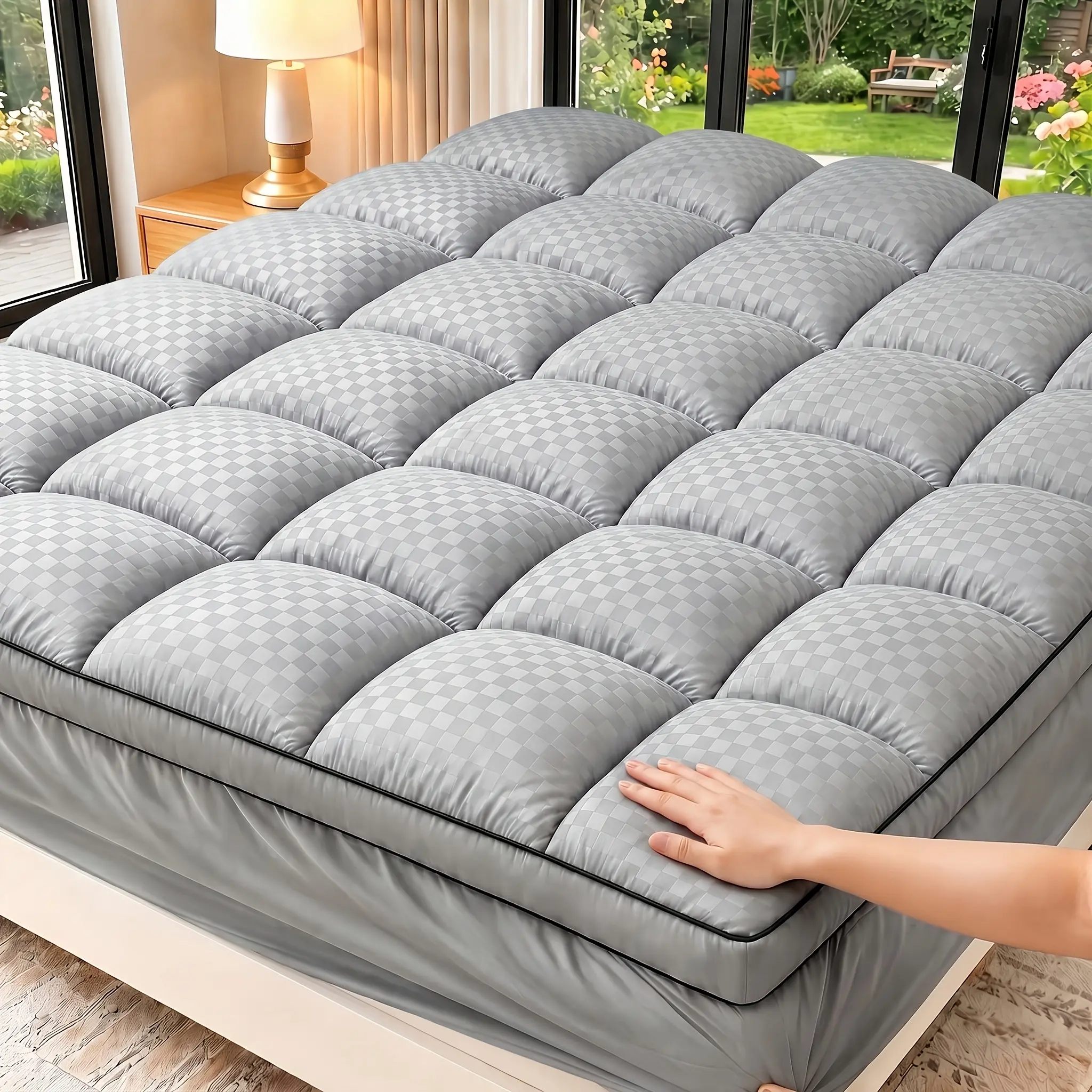 Luxury Mattresses - Soft Cushioned Mattress with Non-Slip Fully Enclosed Edge Design, Gap-Filling for Safe Sleep, Suitable for Home Bedrooms and Rental Properties