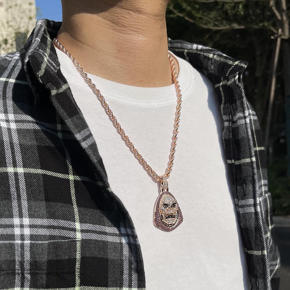 New European and American Hip Hop Skull Pendant High-Quality Necklace for Men and Women Couples