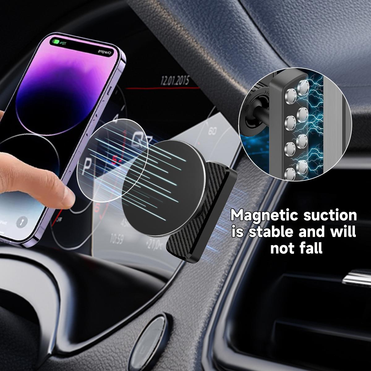 Dual Magnetic Phone Holder for Gym, 360 Adjustable Gym Phone Holder Magnet Compatible with MagSafe & iPhone 12-17 Series, Portable Phone Mount for Gym/Golf Cart/Car, Gym Accessories for Men Women