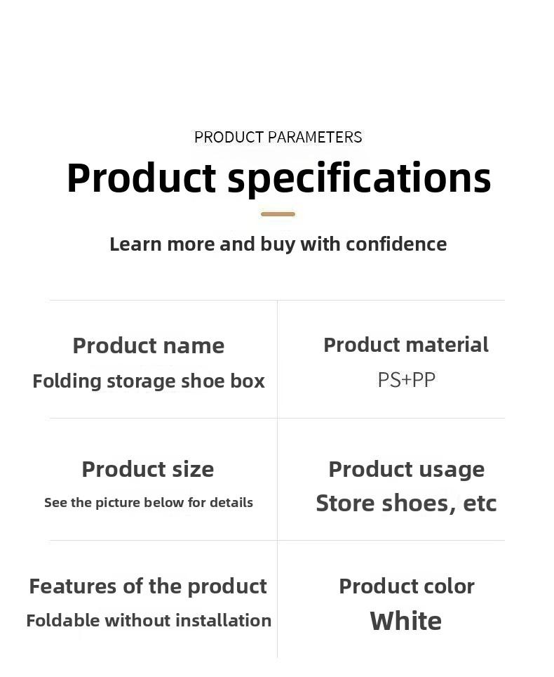 3/6 Installation-free folding shoe rack Transparent shoe storage box Shoe display cabinet Integrated moisture-proof, dustproof, durable and beautiful shoe cabinet Shoe rack