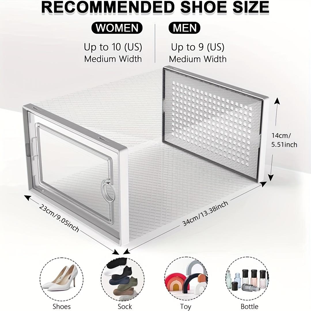 Shoe cabinet storage shoe artifact, can be stacked transparent shoe box 6/12 pieces | storage shoe rack, shoe display rack, installation is very simple