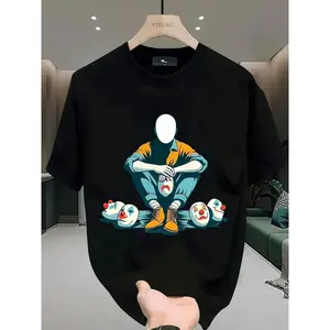 1pc Mythical Creature Chimera Pattern Men'S T-Shirt Casual Sports Festival Clothing