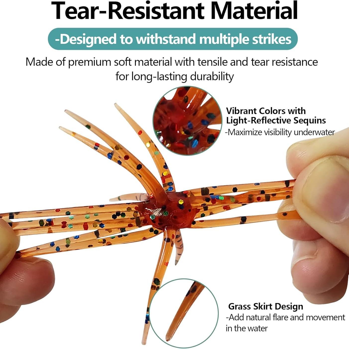 Lure Bait for Black Pits, Realistic Sea Urchin Soft Fishing Lures,  Floating TPR Swimbait with Reflective Stars, Soft Artificial Sea Urchin Lures for Shore, Trout, River, Lake, Saltwater, Slow Sinking & Floating Options for Drop Shot & Finesse Fishing