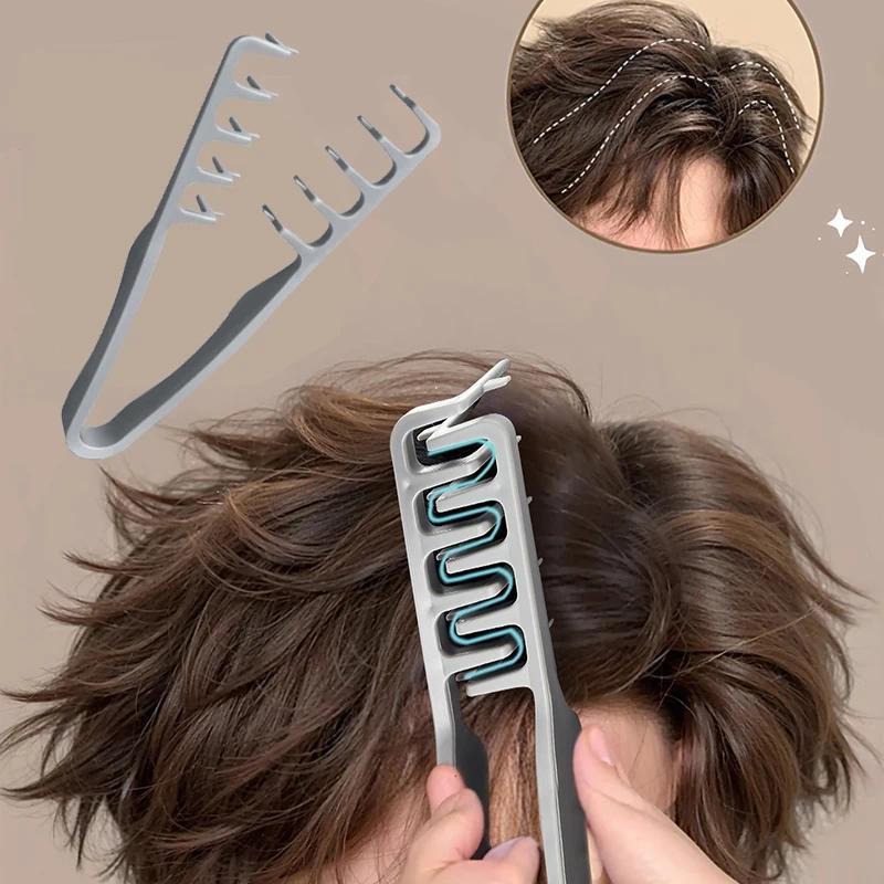 2 Pcs 2-in-1 Volumizing Comb, Hair Root Fluffy Styling Tool for Bangs & Hair Part Cover