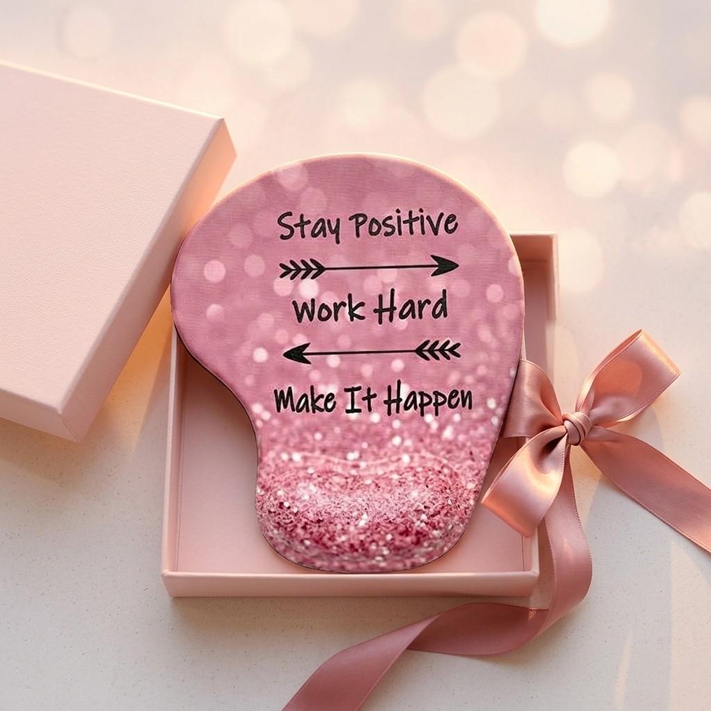 Ergonomic Mouse Pad, Customizable Patterns, Comfortable Memory Silicone Material, Reduces Wrist Fatigue, Ideal for Office Use