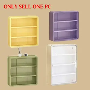 Large Wall-Mounted Display Shelf Storage Rack Organiser, 4/3 Layer Acrylic Box, Action Figure Holder, Collector Display, Space Saving, Transparent Compartments, Display Cabinet Collectibles, Clear Display