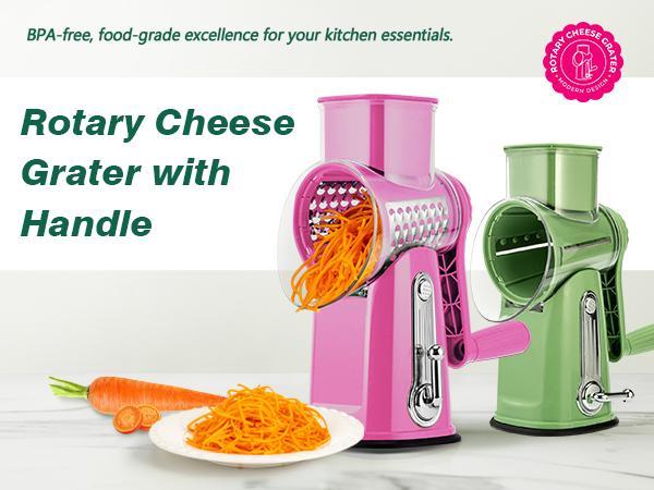SUSTEAS Retro Green/Pink 5-Blade Rotary Veggie Chopper – Stainless Steel Mandoline Slicer & Grater, BPA-Free. Effortless, Efficient Kitchen Prep Tool SUSTEAS Retro Green/Pink 5-Blade Rotary Veggie Chopper – Stainless Steel Mandoline Slicer & Grater, BPA-Free. Effortless, Efficient Kitchen Prep Tool