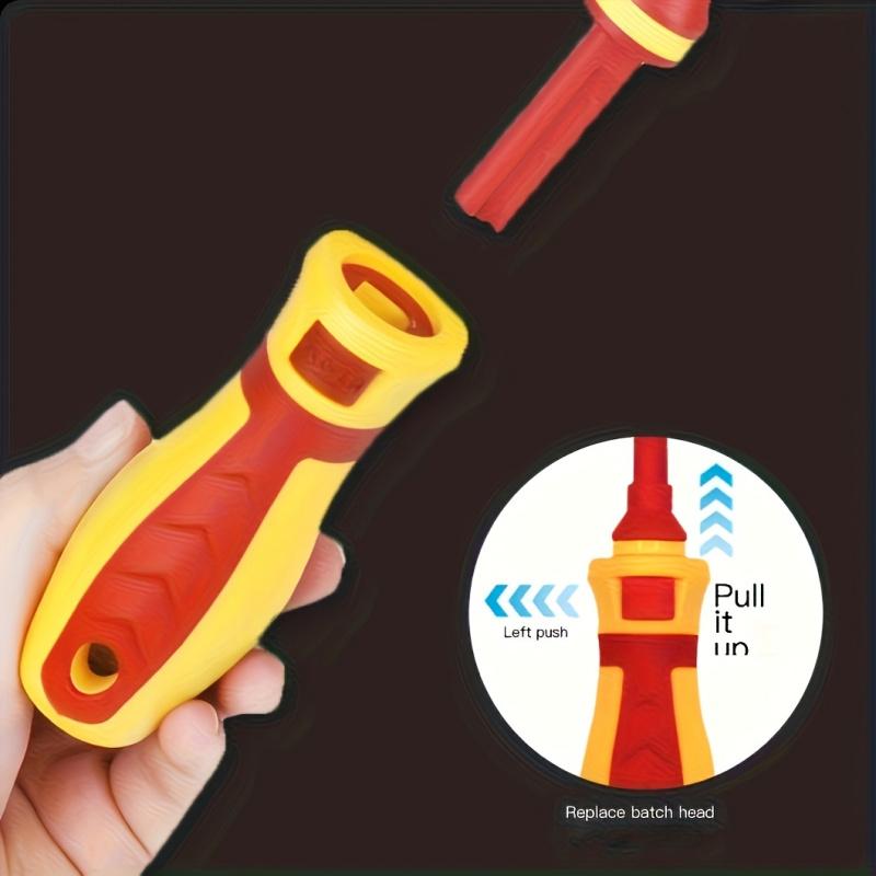 A 13pcs Screwdriver Set Including Phillips And Flathead Screwdrivers, Along with a Repair Tool Kit