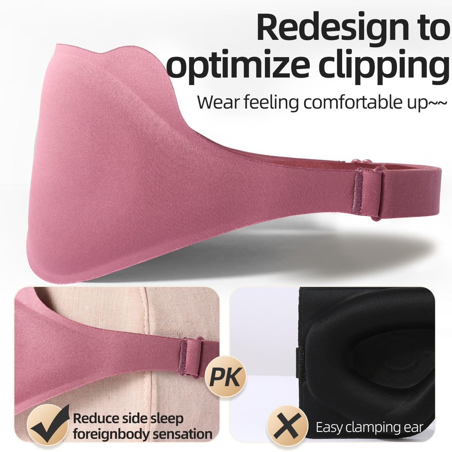 3D Deep Contoured Sleep Mask, Total Blackout Blindfold, No Eye Pressure, Breathable for Side Sleepers