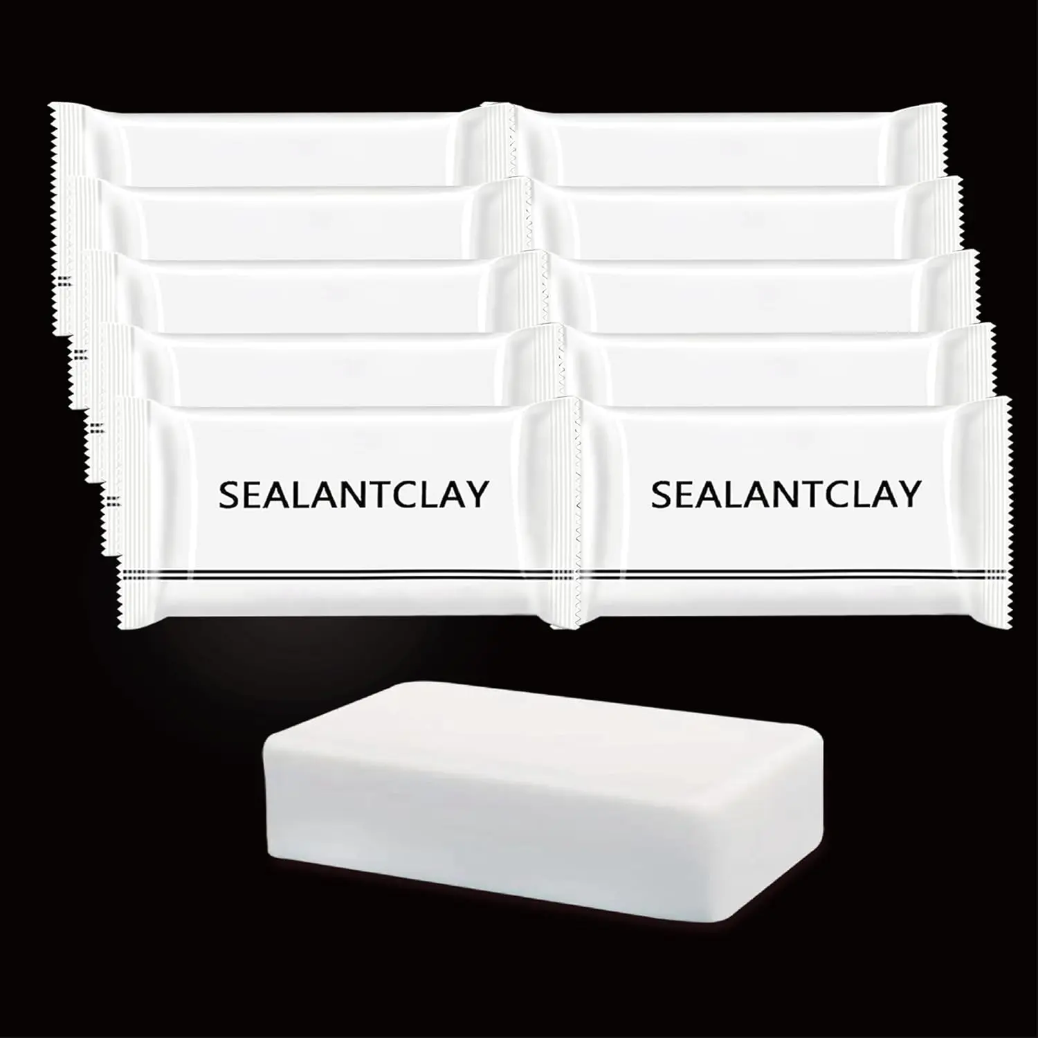10-Pack Premium Waterproof Sealant Clay Duct Seal, Quick & Easy Wall Hole Repair Solution for Air Conditioning Pipes, Drain Pipes (Home Mold & Damp Proofing Supplies)