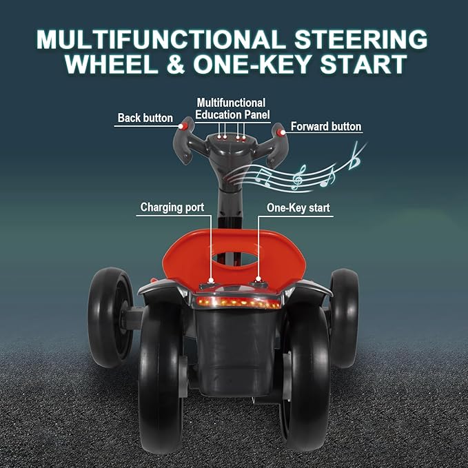 Foldable Kart with Remote Control Lightweight Durable for Outdoor Use Easy Install Perfect