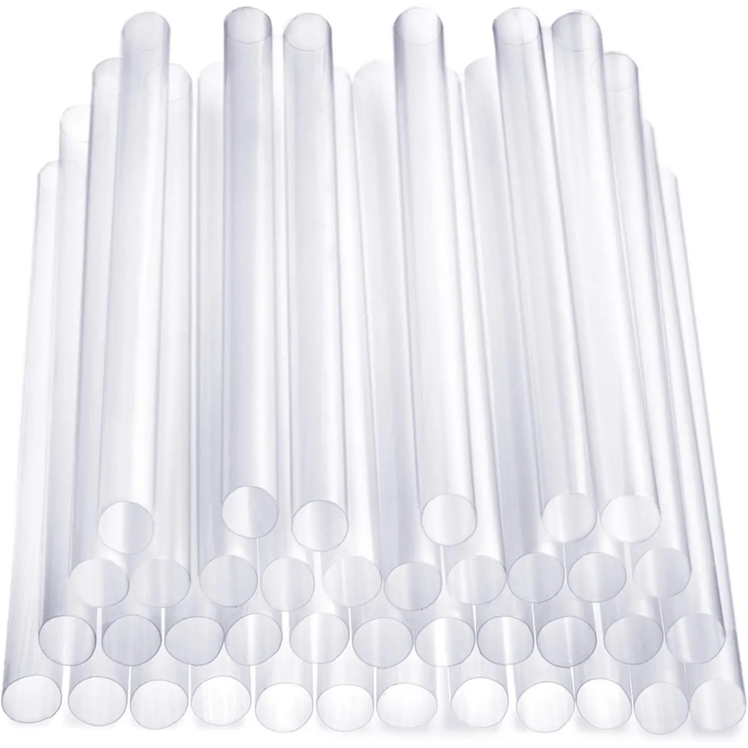 Smoothie Boba Straws [100 Pack] Clear | 8.5" High, 10 MM Wide,   Plastic, Milkshakes, Thick Drinks, Iced Coffee, Slushies & Parties
