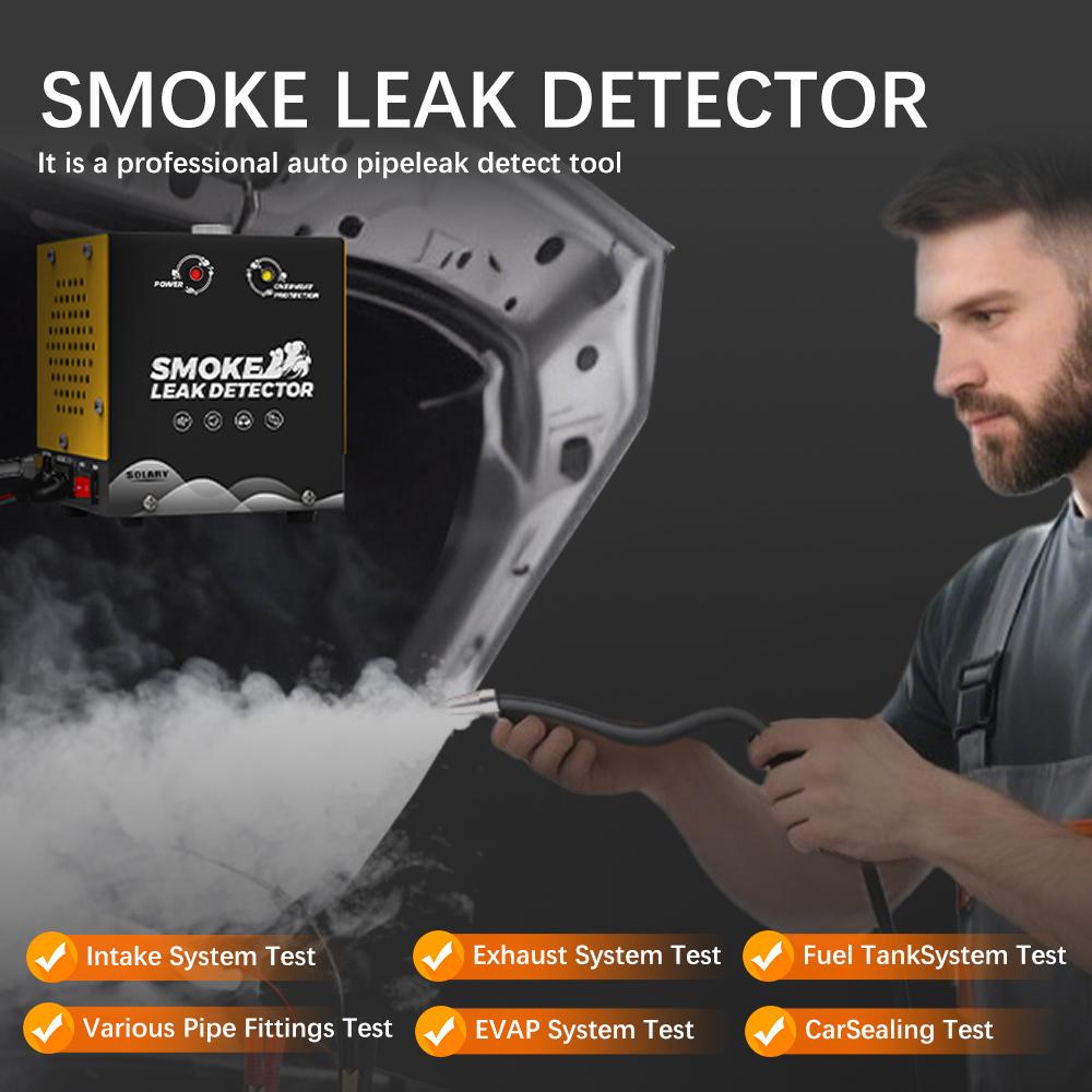 SOLARY Mini Smoke Leak Detector with Built-in Air Pump – Compact EVAP & Vacuum Leak Tester for 12V Cars, Trucks & Motorcycles