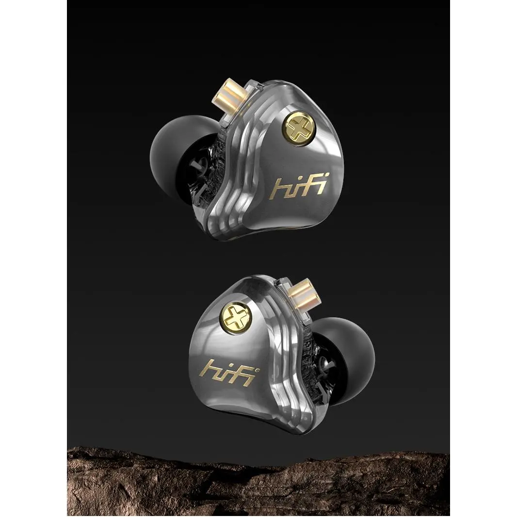 Wired HiFi In-Ear Earphones with Detachable Cable 3.5mm Type-C Options Mic for Sports Smartphones