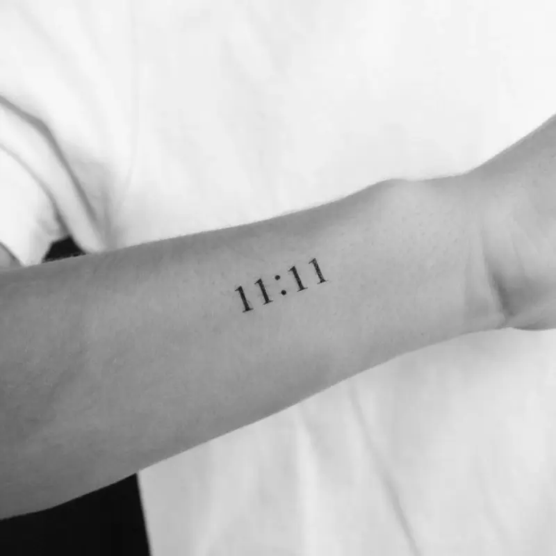 1 piece 11:11 numerology angel number temporary tattoo