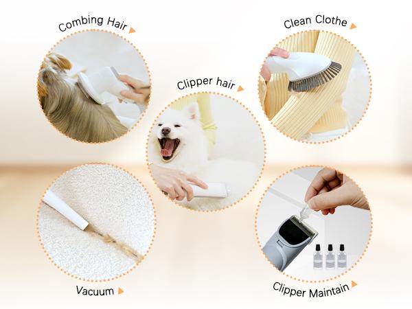 LMVVC pet grooming kit with vacuum for dogs and cats Groomer Tools Poodle Puppy Cleaning