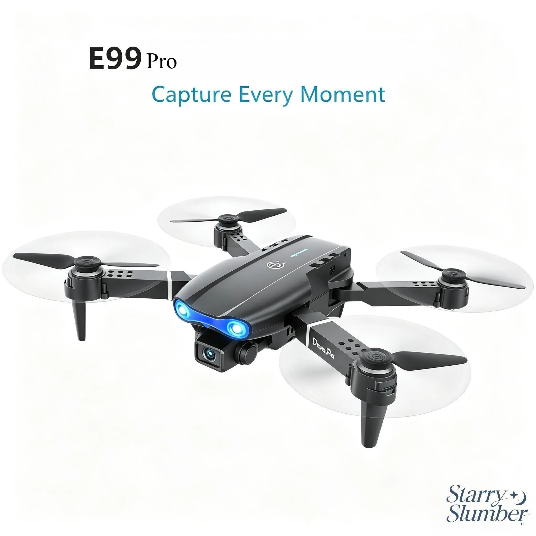 Starry Slumber‑US E99Pro New Upgrade RC Quadcopter Toy, 2 Rechargeable Batteries for Outdoor Leisure Flying