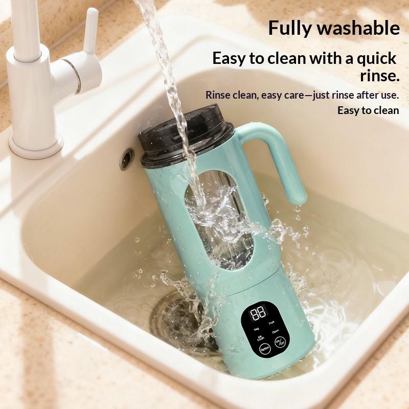 Portable USB Rechargeable Juicer, Small Juice Maker for Smoothies and Milkshakes, Mini Ice Crusher, 4 Modes, 580ML Capacity, Easy Clean, Travel Friendly