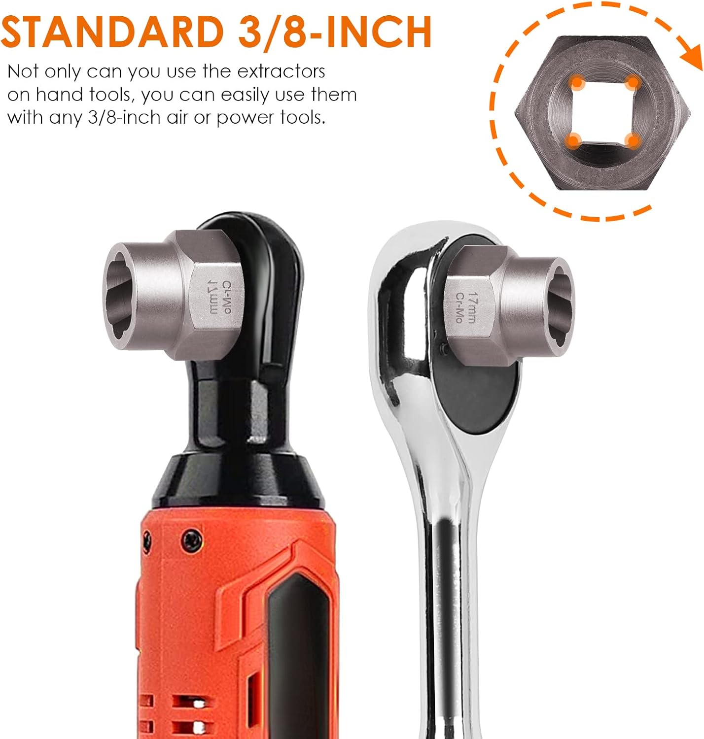 Impact Bolt & Nut Remover Set,13+1 Pieces Bolt Extractor Tool Set with Solid Storage Case,Extraction Socket Set for Removing Damaged,Frozen,Rusted,Rounded-Off Bolts,Nuts and Screws. Halloween/Thanksgiving/Christmas—The Best Choice for Gifts