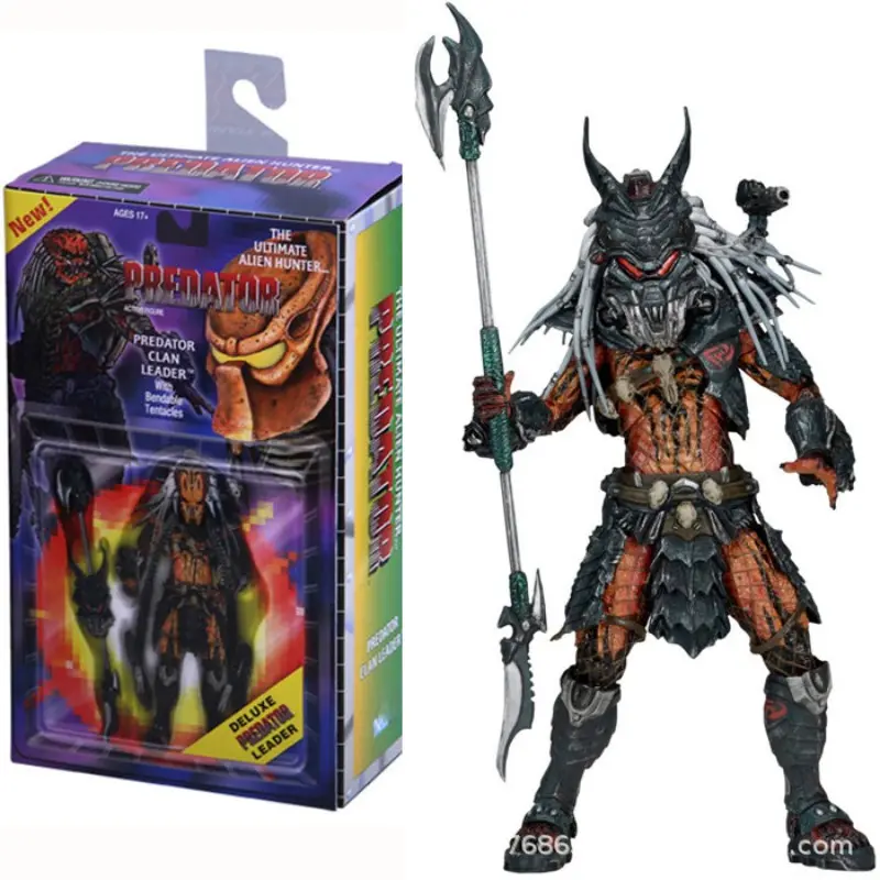 Predator Clan Leader Kenner Tribute Edition 7 Inch Action Figure, Collectible Model Toy, Action Figurine, Detailed Design, Perfect Gift for Fans