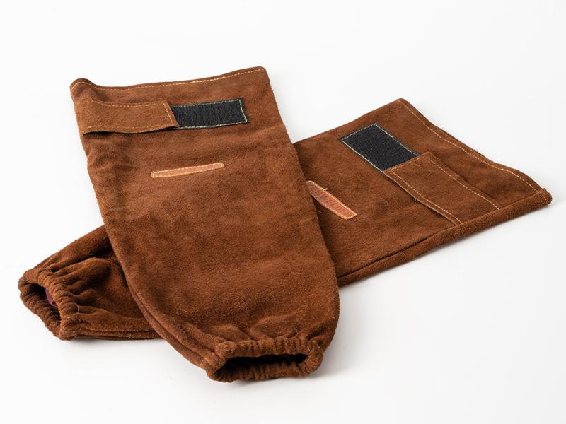 YESWELDER 18.9" Leather Welding Work Sleeves - Heat & Flame Resistant Arm Protection Work Sleeves with Kevlar Stitching and Cotton Lining